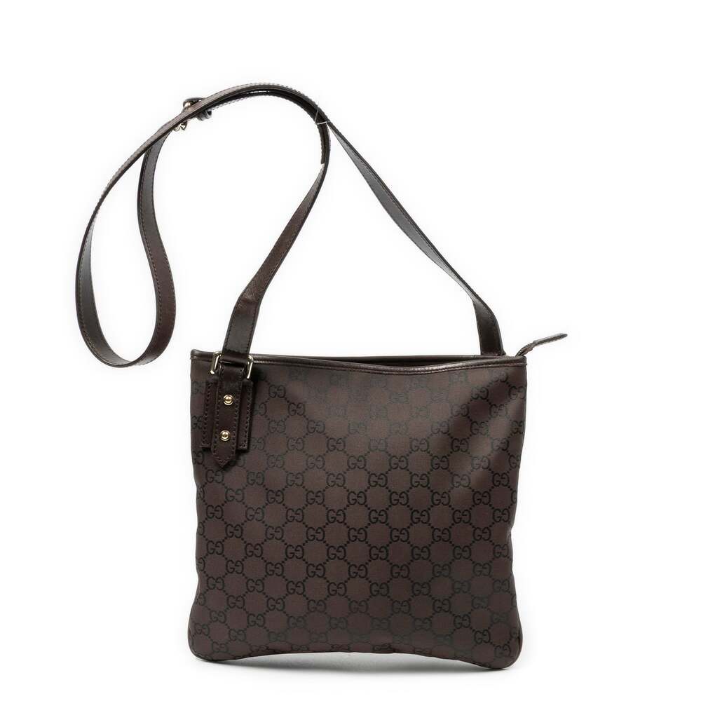Gucci Zip Top Messenger Bag Gg Coated #333961G97B